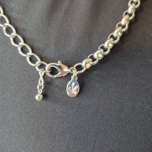 South Hill Designs Silvertone Floating Locket Necklace - Picture 4 of 6
